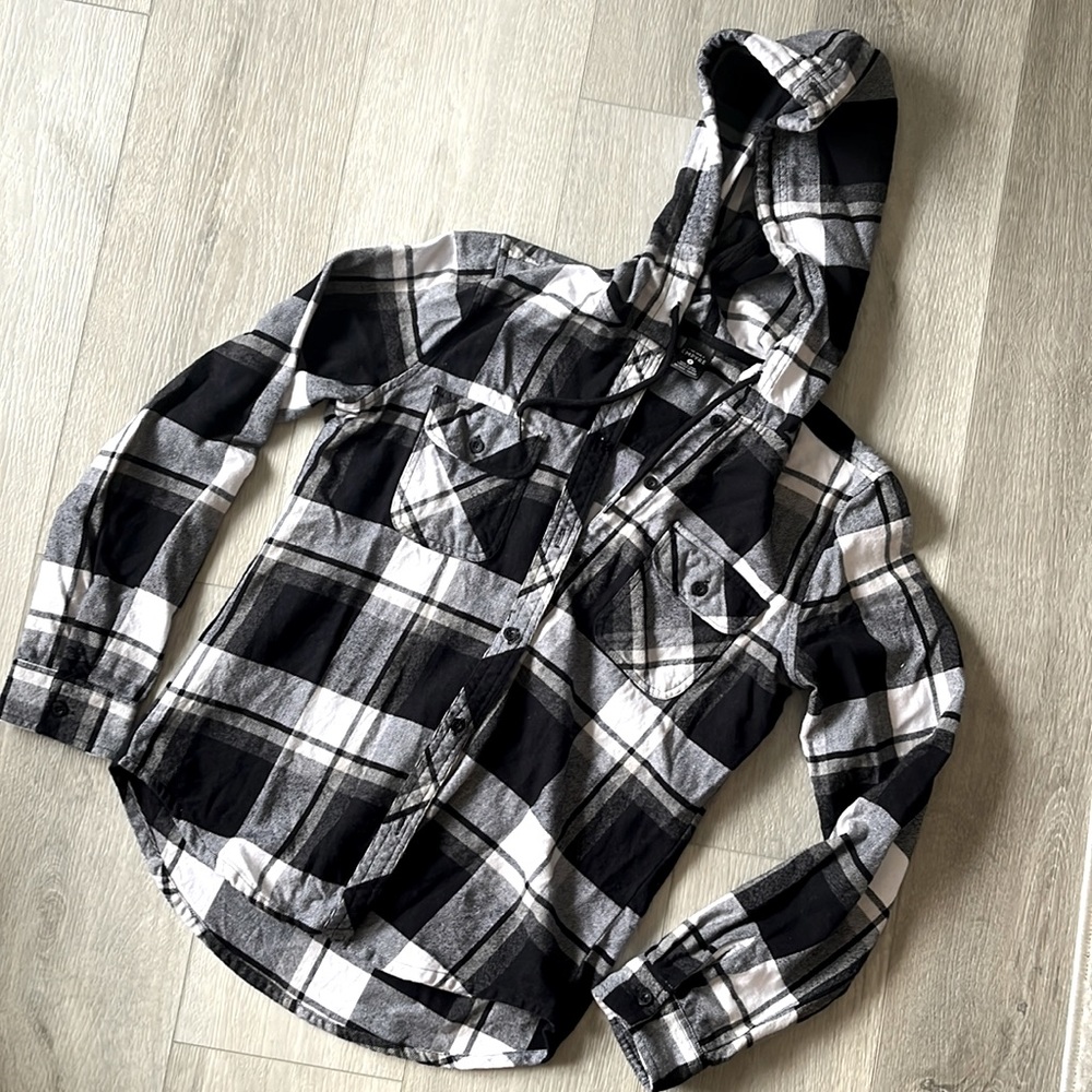 Plaid button down shirt
